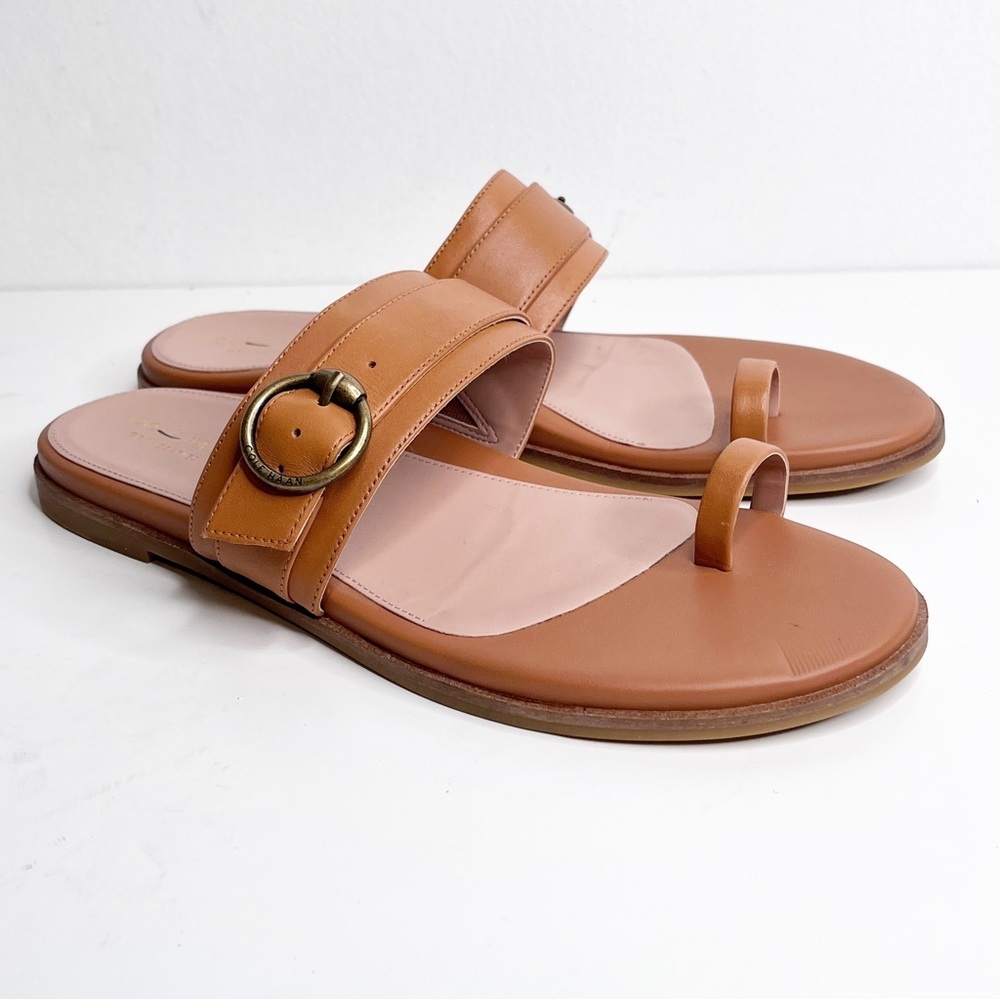 COLE HAAN Abbie Slide Sandal in Pecan Tan Leather size 9.5
